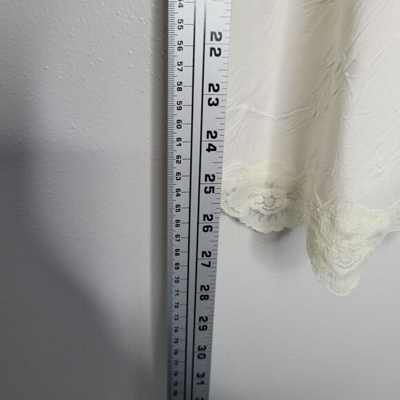 Studio Y cream lace trim crinkle coquette castlecore cami tank y2k cute - Picture 5 of 5